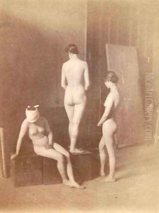 Three Female Nudes, c.1883 by Thomas Cowperthwait Eakins