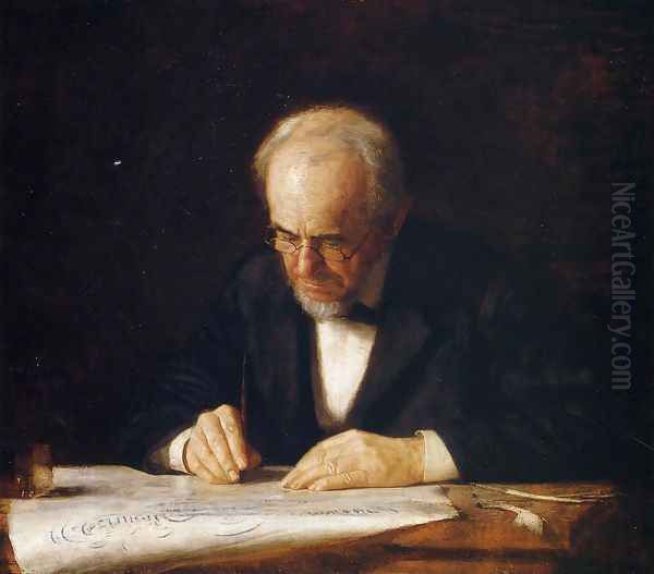 The Writing Master - Portrait of the Artist's Father - view 1