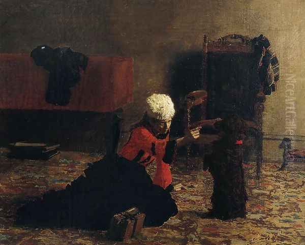 Elizabeth Crowell with a Dog - view 1