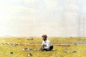 Whistling for Plover, 1874 by Thomas Cowperthwait Eakins