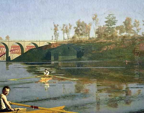 Max Schmitt in a Single Scull, 1871 (detail-1) - view 1
