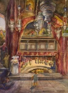 Place Of Nativity, Bethlehem by Anna Rychter-May