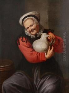 Old Woman With Stone Jug