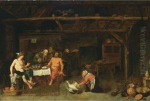 Philemon And Baucis Giving Hospitality To Jupiter And Mercury