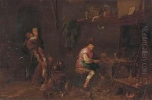 A Peasant Family In Their Workshop