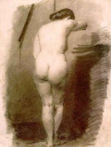 Study of a Standing Nude Woman by Thomas Cowperthwait Eakins