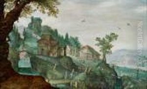 Ampio Paesaggio Con Viaggiatori