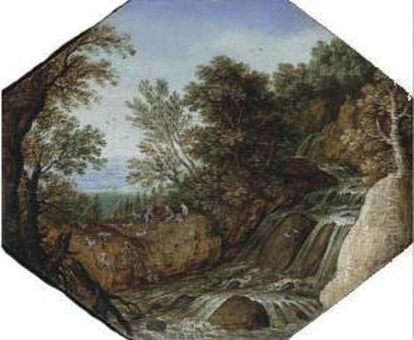 A Wooded River Landscape - view 1
