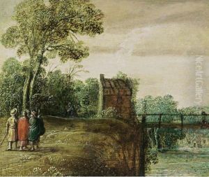 Christ And His Disciples On Their Way To Emmaus by Marten Ryckaert
