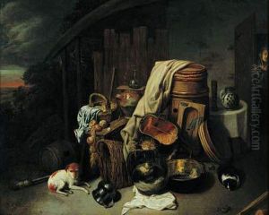 Nature Morte Aux Ustensiles De Cuisine by Frans, Francois Ryckhals