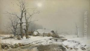 Skanegard I Sno by Gustaf Rydberg