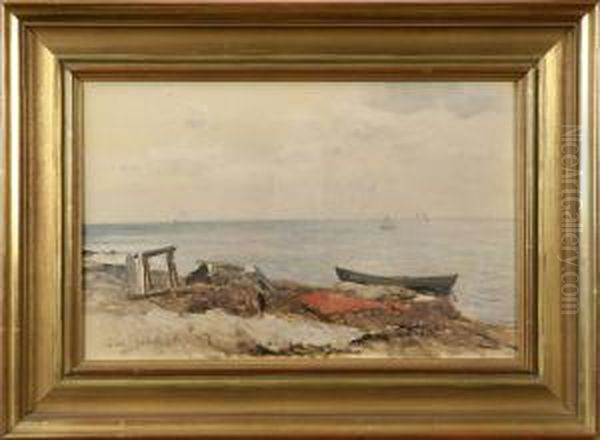 Kustmotiv Fran Skane, Signerad Gust. Rydberg, Utford 1905 - view 1