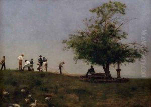 Mending the Net by Thomas Cowperthwait Eakins