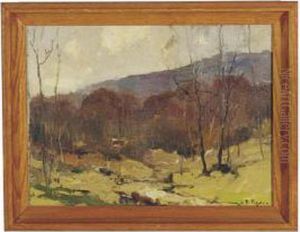 Mountain Valley Landscape by Chauncey Foster Ryder