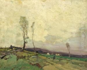 Summer Landscape With A Farm In The Distance Summer Landscape With A Farm In The Distance