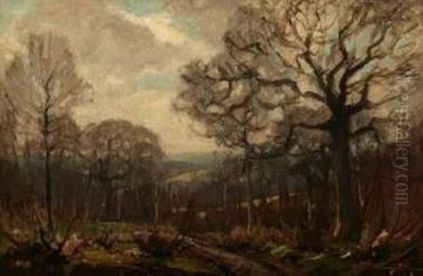 Landscape With Distant Valley, Signed L.r - view 1