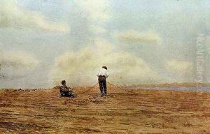 Mending the Net, 1882 by Thomas Cowperthwait Eakins