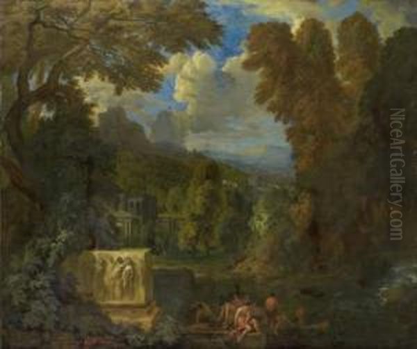 Baigneurs Dans Un Paysage - view 1