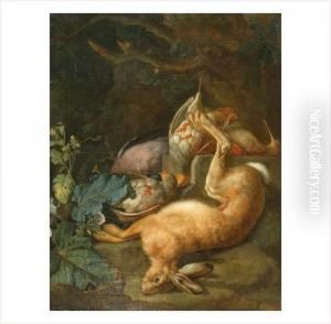 Nature Morte Au Lievre, Perdrix Et Becasse by Pieter Andreas Rysbrack