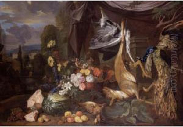 Still Life With Flowers And Fowl - view 1