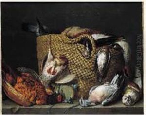 Nature Morte A La Sarcelle, Pigeon Ramier, Perdreau Gris,becasse,
 Grive Et Faisan by Pieter Rysbrack