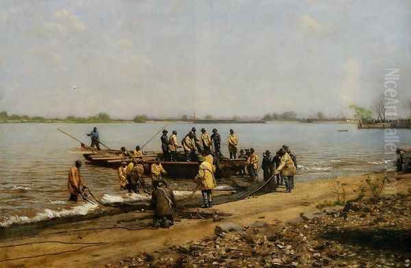 Shad Fishing at Gloucester on the Delaware River 2 - view 1