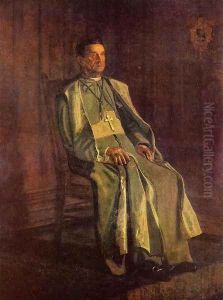 Monsignor Diomede Falconia by Thomas Cowperthwait Eakins