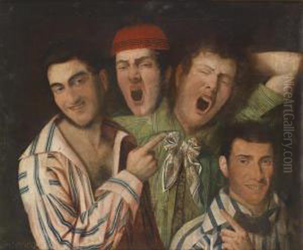 Men Yawning - view 1
