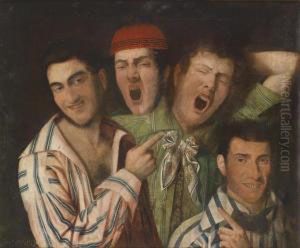 Men Yawning Men Yawning