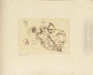 Etudes De Soldat Et Figures Antiques