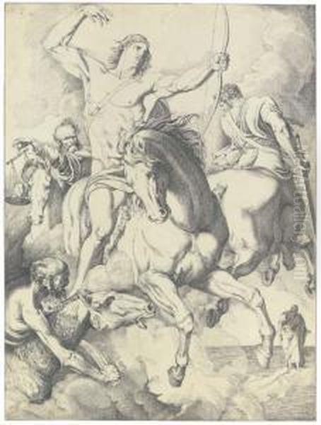 Vidi, Quod Aperuisset Agnus...:
The Four Horsemen Of Theapocalypse, Saint John The Evangelist Seen
Beyond (revelation 6:1-8) - view 1