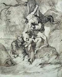Scena Dal Diluvio Universale by Luigi Sabatelli