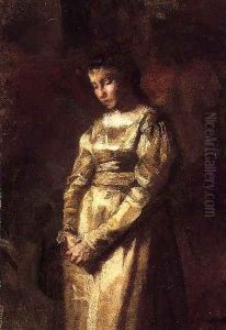 Young Girl Meditating (study) by Thomas Cowperthwait Eakins