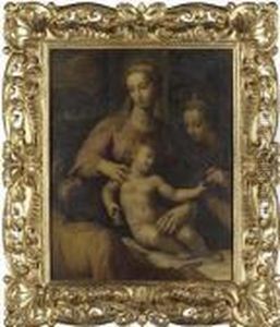 The Holy Family With Saint Catherine Of Alexandria by Lorenzo Sabatini