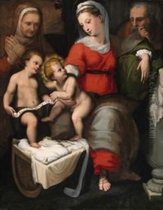 The Holy Family With Saint Anne And The Infant Saint John Thebaptist
