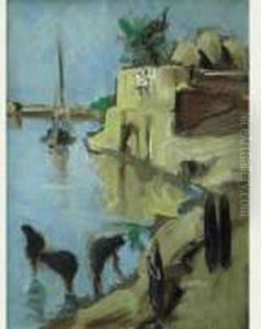 Femmes Au Bord Du Nil. by Georges-Hanna Sabbagh