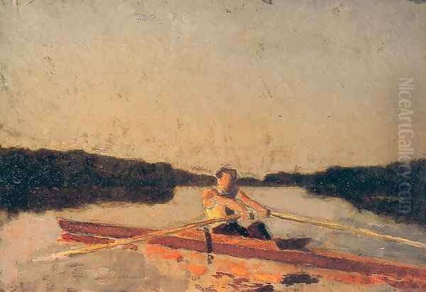 Max Schmitt in a Single Scull (sketch) - view 1