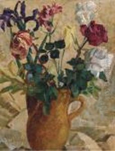 Fiori Con Vaso Giallo by Giotto Sacchetti