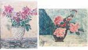 A Group Of Floral Still Lifes, 1941-42 (4) by Giotto Sacchetti