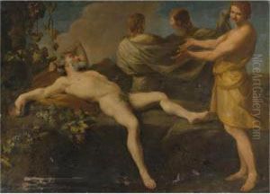 The Drunkenness Of Noah by Andrea Sacchi