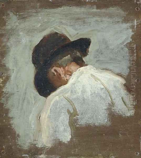 Study of a Man's Head for Mending the Net - view 1