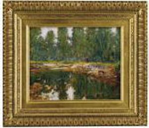 Paesaggio Con Fiume by Giuseppe Sacheri