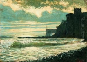 Tramonto Nel Golfo Di Genova