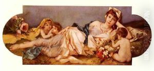 Odalisque Avec Puttis by Rudolph Ernst