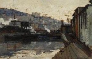 Il Porto 1896 by Giuseppe Sacheri