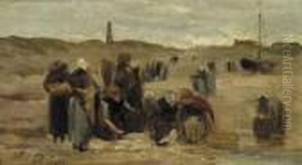 Fisherwomen Sorting Out The Catch - A Study - view 1