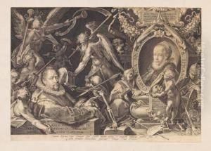 Bartholomaus Spranger Und Seine Frau Christina Muller by Aegidius Sadeler or Saedeler