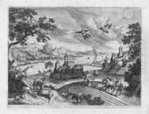 Der Sturz Des Ikarus by Aegidius Sadeler or Saedeler