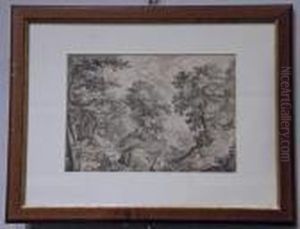 Landschaft Mit Jagern Und Einer Stadt Im Hintergrund by Aegidius Sadeler or Saedeler