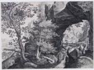 Landschaft Mit Grosem Felsbogen.